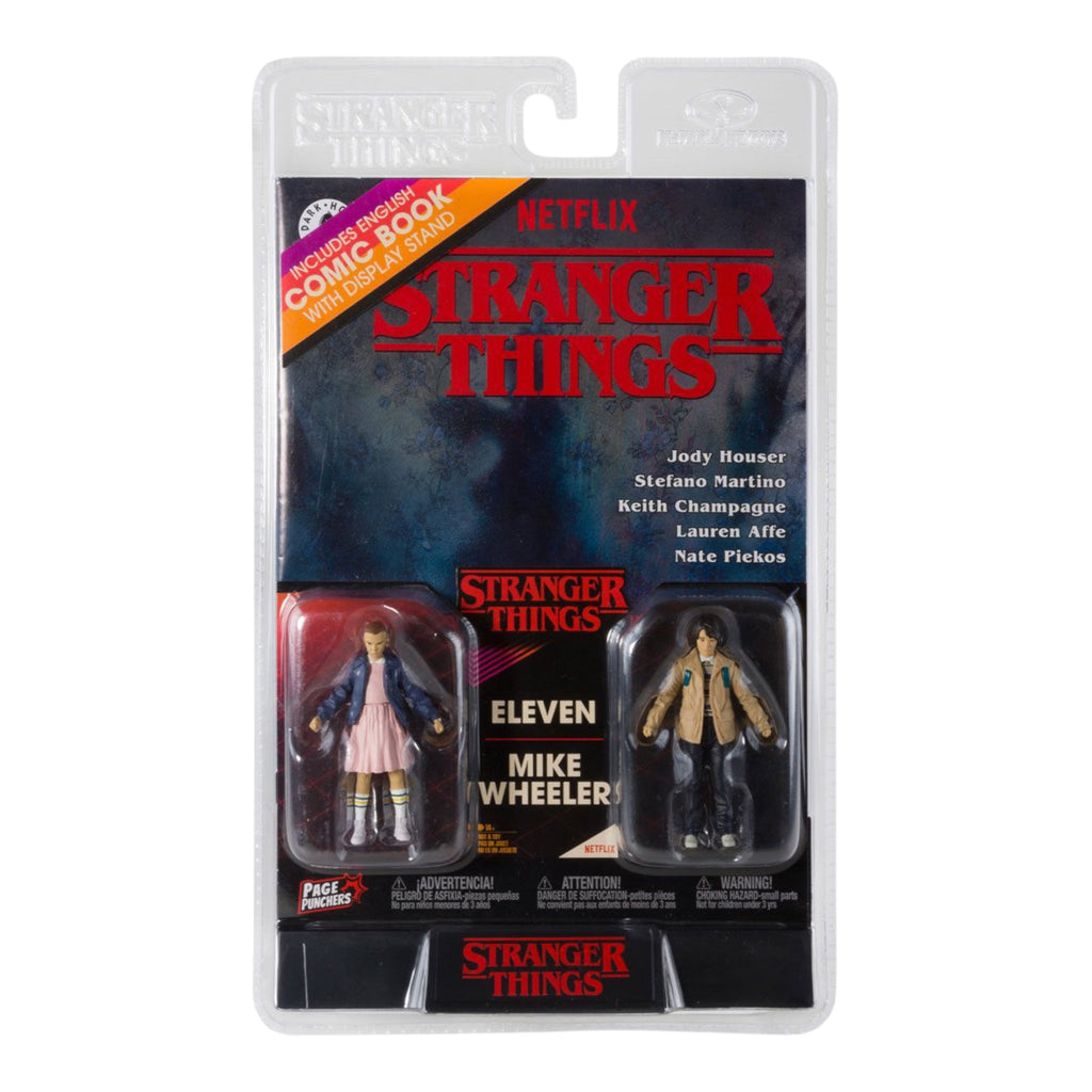 Stranger Things Eleven & Mike 3-Inch Figure 2-Pack & Comic - Deep Nerdd