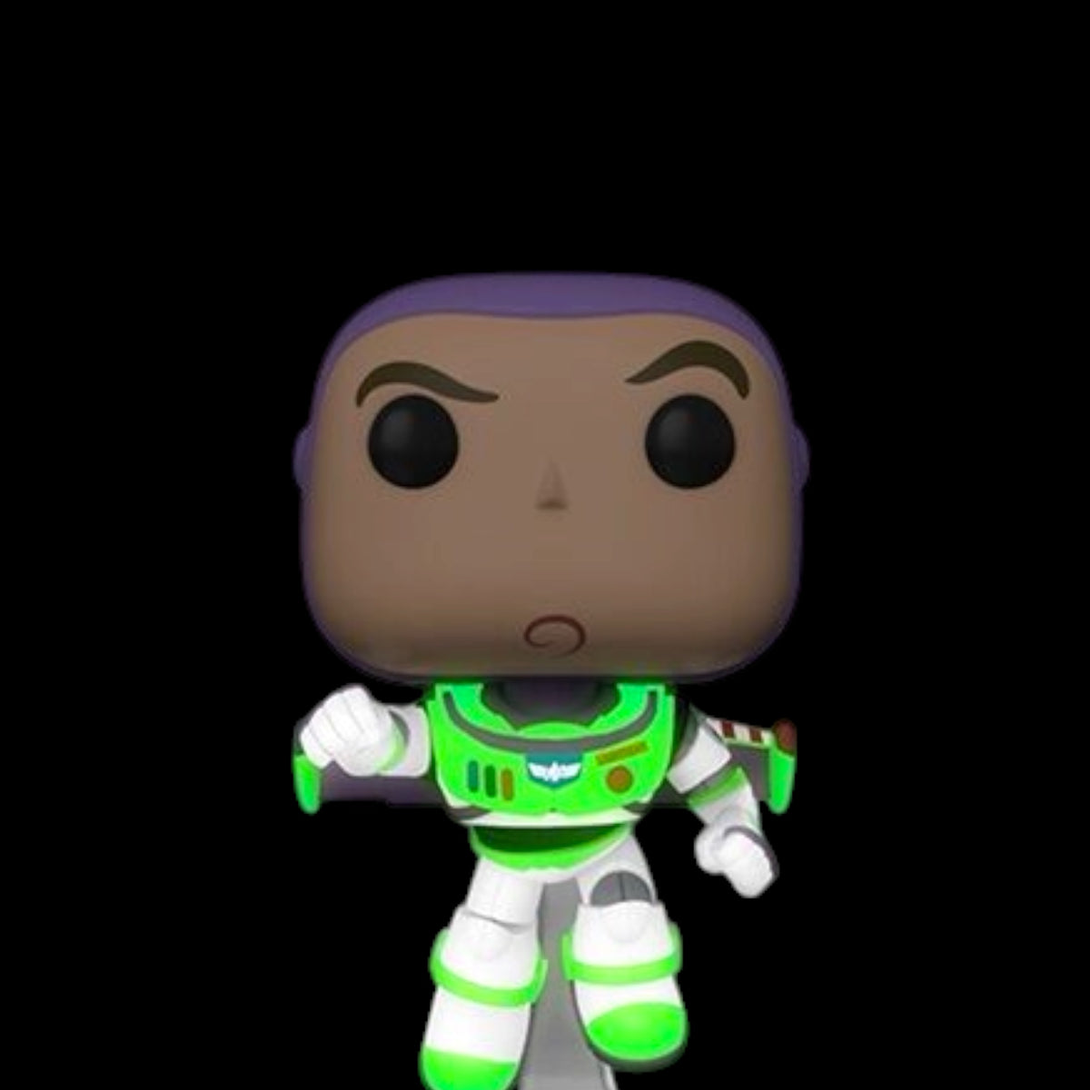 Buzz Lightyear GITD Funko Pop! vinyl figure from Toy Story, #1726, featuring bright glow-in-the-dark details and classic character design.