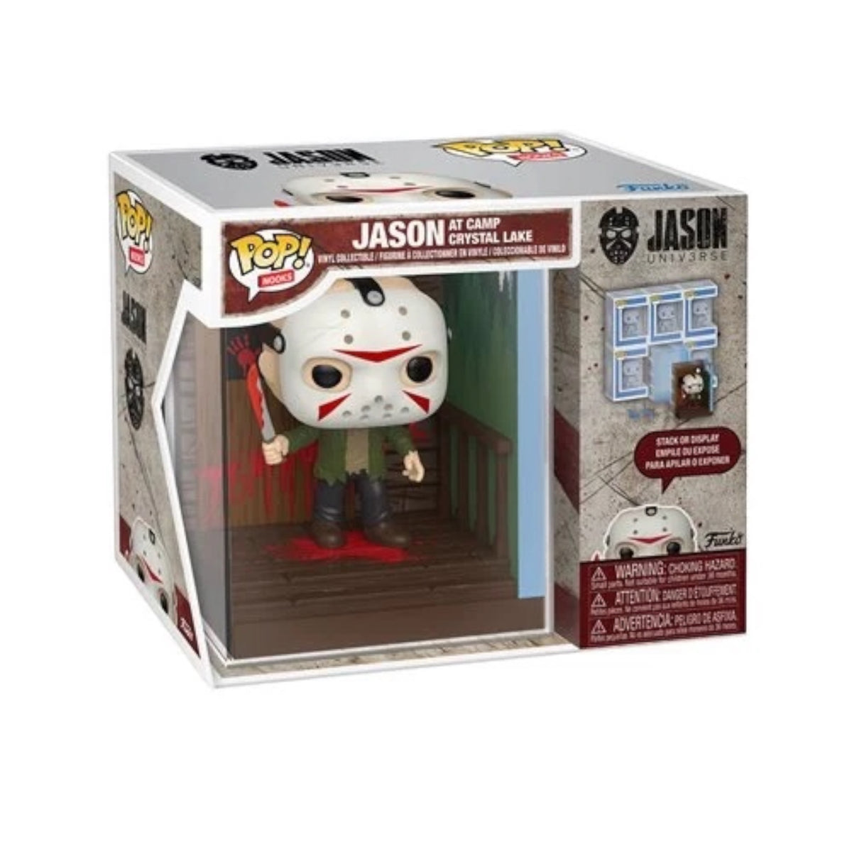 Funko Pop! Jason Universe Jason Crystal Lake Cabin Nook figure with detailed cabin and Jason character design.