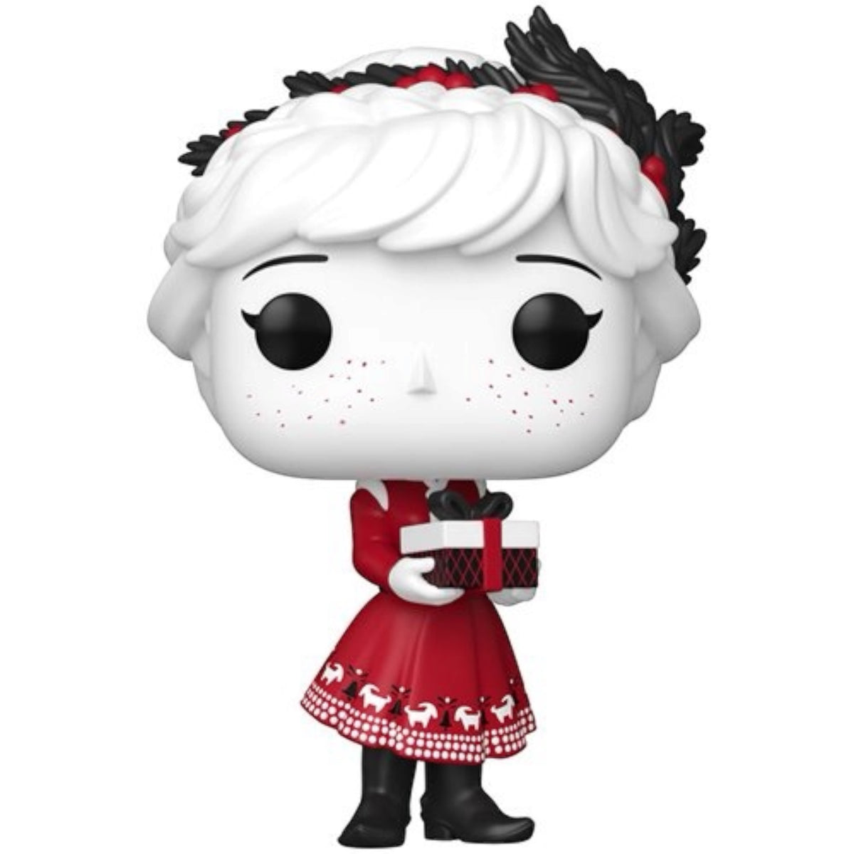 Frozen Anna Funko Pop! vinyl figure from the Holiday series, featuring Anna in her festive holiday outfit.