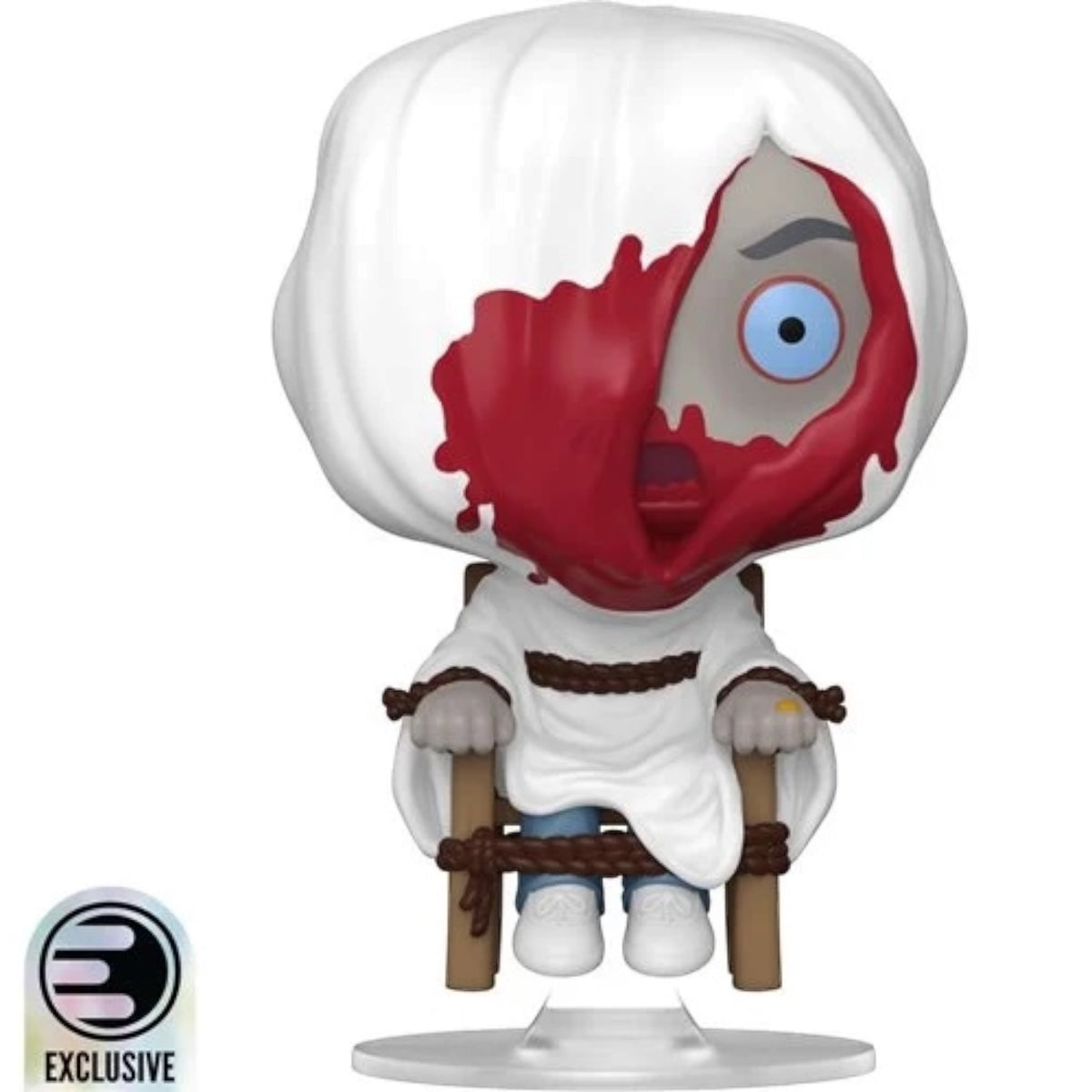 Funko Pop! vinyl figure of Carolyn Perron from The Conjuring with bloody details, EE Exclusive, pre-order collectible.