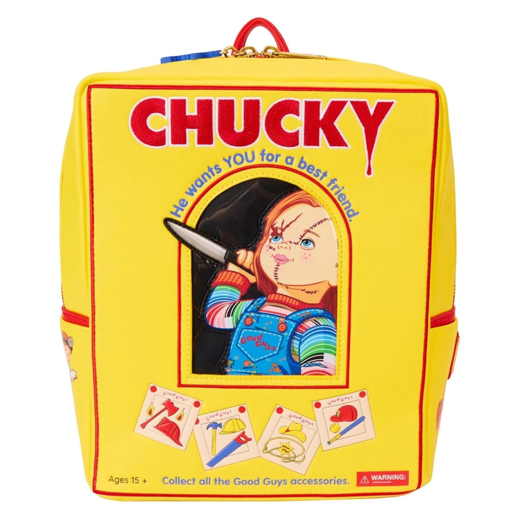 Loungefly Backpack Child's Play Chucky Good Guys Box Mini-Backpack Deep Nerdd