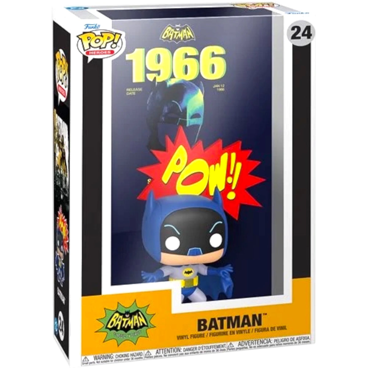 Funko Batman 1966 Batman VHS Cover Figure #24 with display case, collectible Funko Pop! figure from the Batman series.