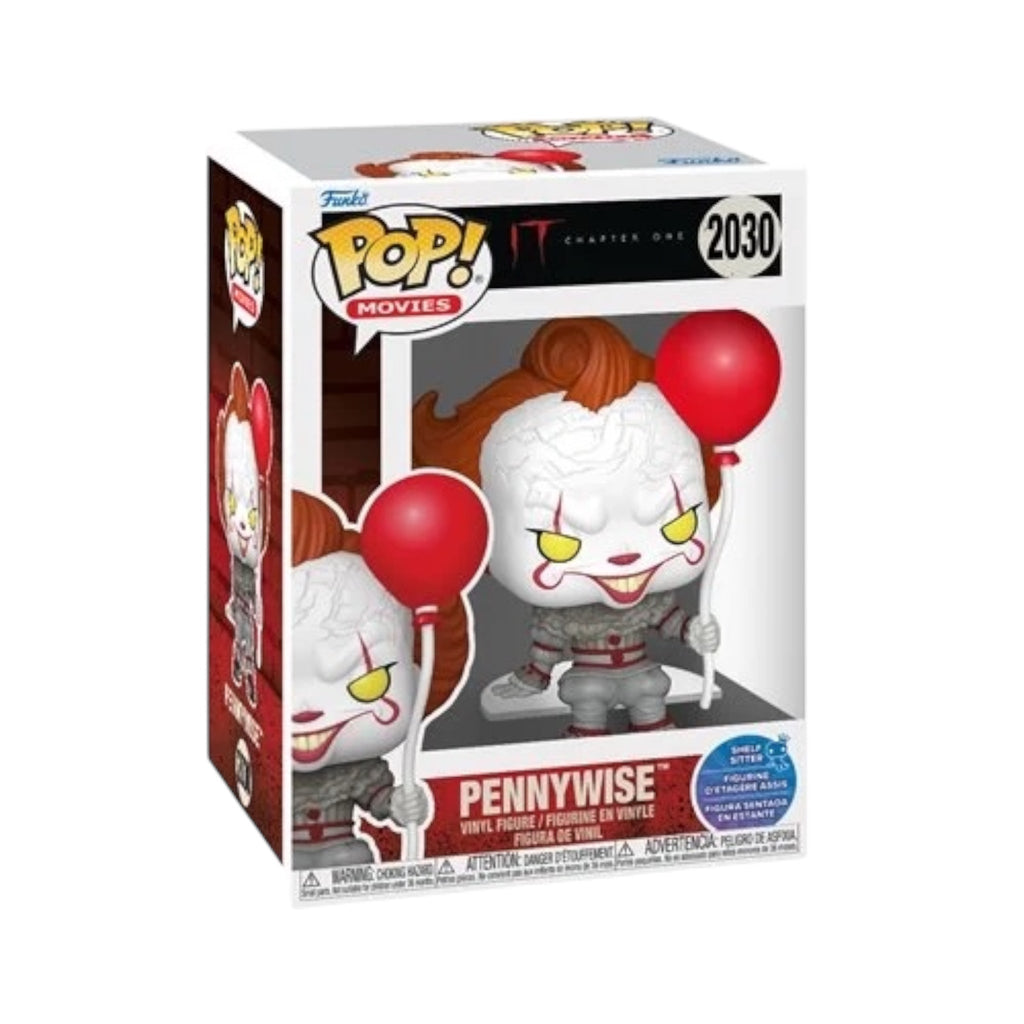 Funko Pennywise It vinyl figure shelf sitter, collectible Funko Pop! figure of the clown from Stephen King's horror story.