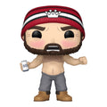 Funko Jason Kelce shirtless POP! Vinyl figure with protective display case, featuring detailed design and vibrant team colors.