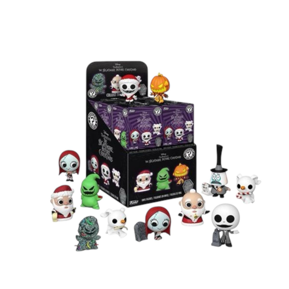 Funko Nightmare Before Christmas 30th Anniversary Mystery Minis featuring characters from the classic animated film.