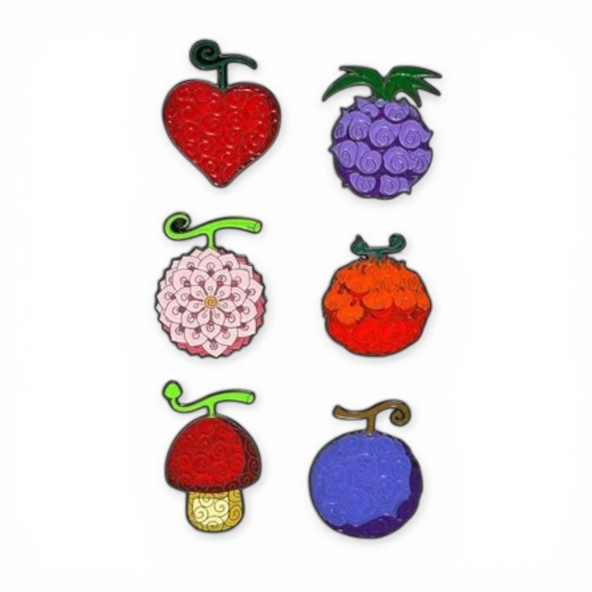 One Piece Devil Fruit blind-box enamel pin by Great Eastern Entertainment, featuring vibrant cartoon-style design.