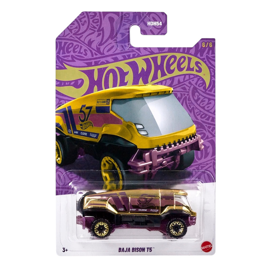 Hot Wheels Pearl & Chrome 2025 57th Anniversary CHASE Baja Bison T5 Vehicle 6 - Deep Nerdd