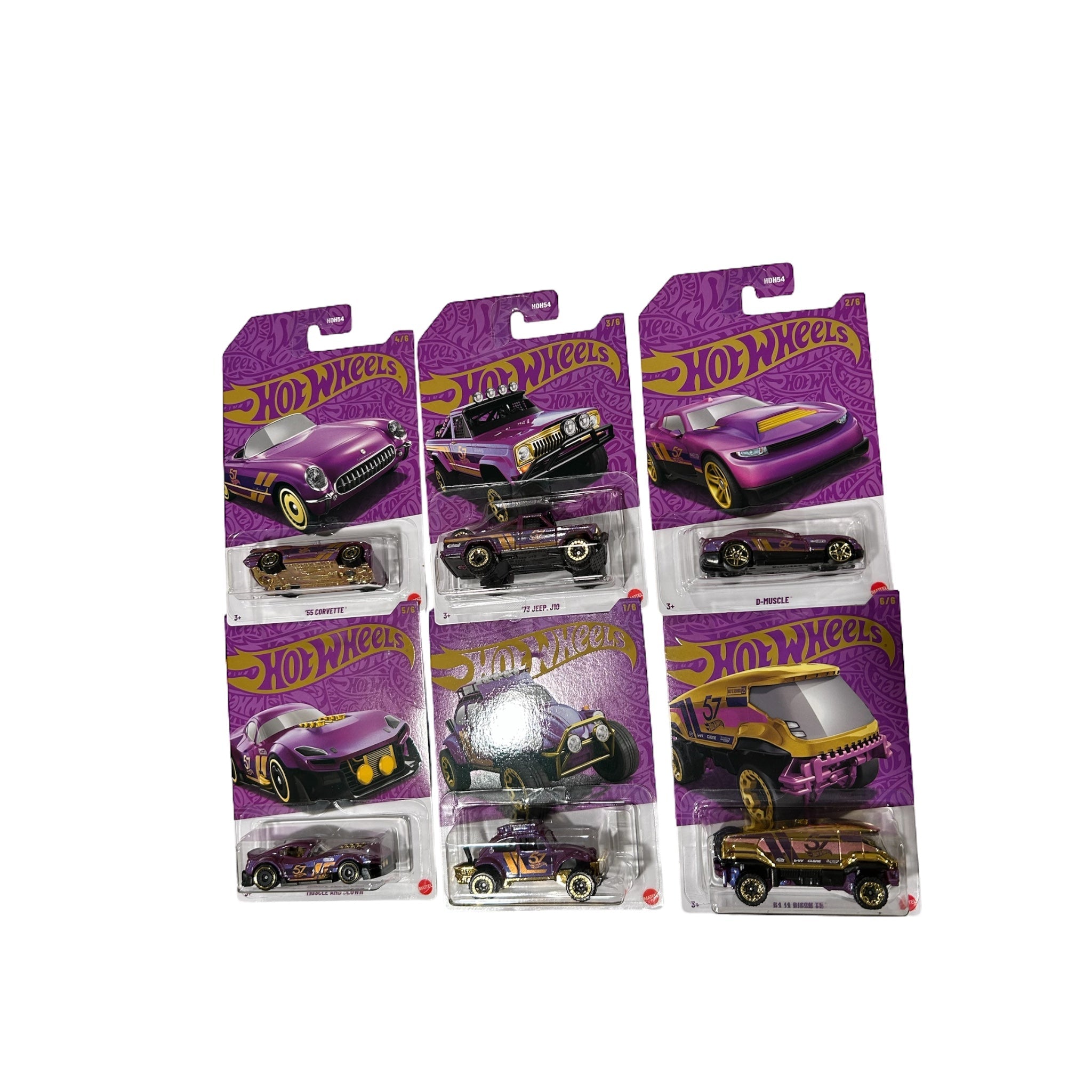 Hot Wheels Pearl & Chrome 2025 57th Anniversary - Complete