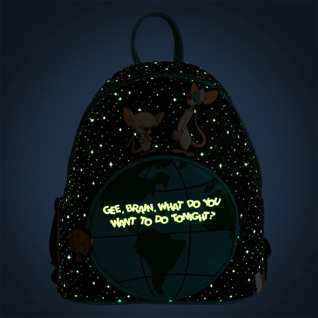 Loungefly Loungefly Pinky and the Brain Glow in the Dark Mini-Backpack - EE Exclusive Deep Nerdd